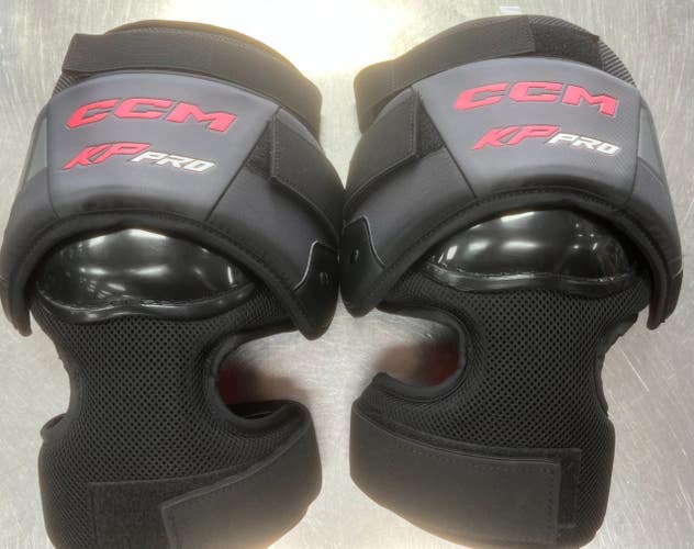 Used CCM KP PRO KNEE PADS Senior Shin Guards Black 12" 11497-S000161687