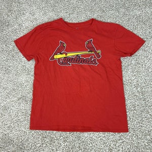 St Louis Cardinals Shirt Tee T Mens Large Red MLB Baseball Yadier Molina #4 Logo