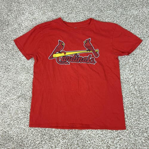 St Louis Cardinals Shirt Tee T Mens Large Red MLB Baseball Yadier Molina #4 Logo