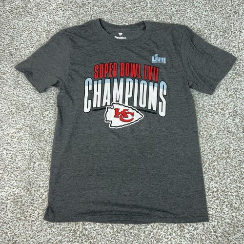 Kansas City Chiefs Shirt Tee T Mens Medium NFL Super Bowl LVII Champions Gray