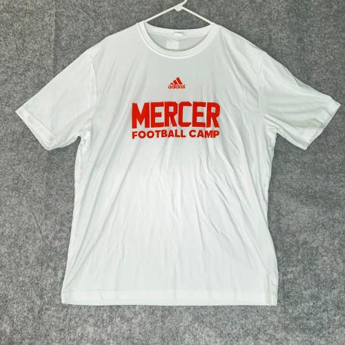 Mercer Bears Mens Shirt Extra Large White Orange Short Sleeve NCAA Football 530