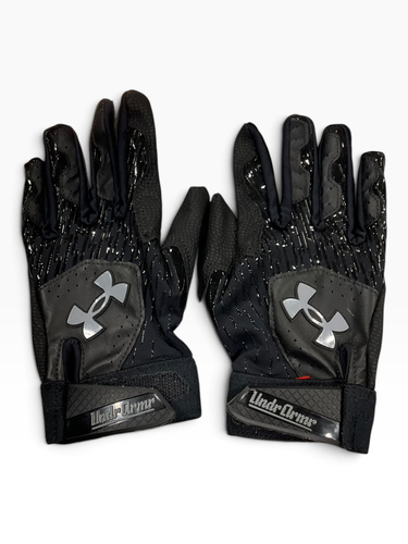 Used Under Armour BB/SB Batting Gloves Black MD 11847-S000039112