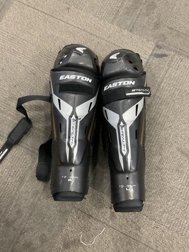 Used Easton STEALTH Intermediate Shin Guards Black 13" 11614-S000244520