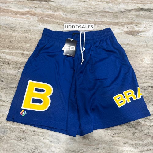New Era Brasil 2026 World Baseball Classic Shorts Blue Yellow Men’s Sz Large NWT

New with Tags