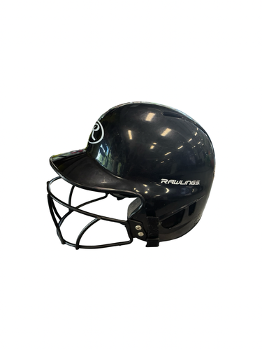 Used Rawlings BATTING HELMET Batting Helmet w/Mask Black S/M 11682-S000139553