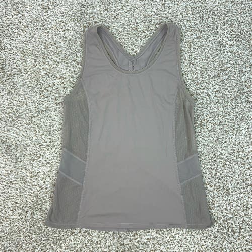 Lululemon Tank Top Womens Small Gray Mesh Racerback Athletic Yoga Gym Running