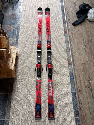 Men's Rossignol Hero FIS GS Pro 193 cm Racing Skis With Bindings Max Din 18 (Used)