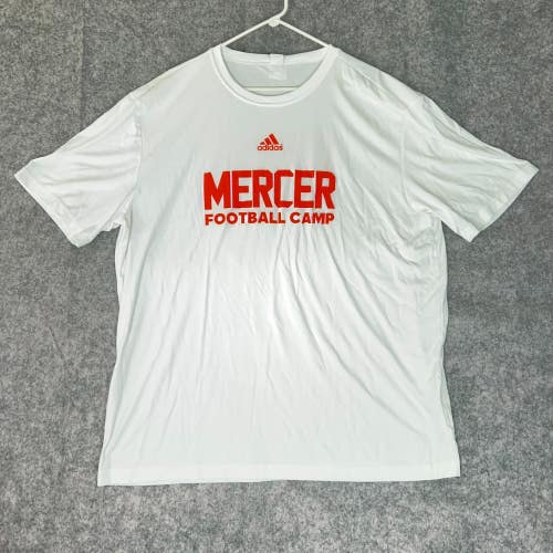 Mercer Bears Mens Shirt 2XL XXL White Orange Short Sleeve NCAA Football 564 Top