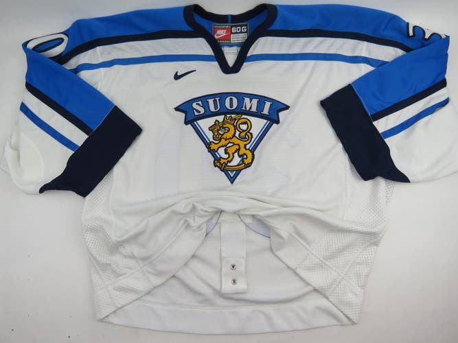 Nike Game Issued FINLAND National Hockey Team Olympic Game Authentic Jersey 60 GOALIE