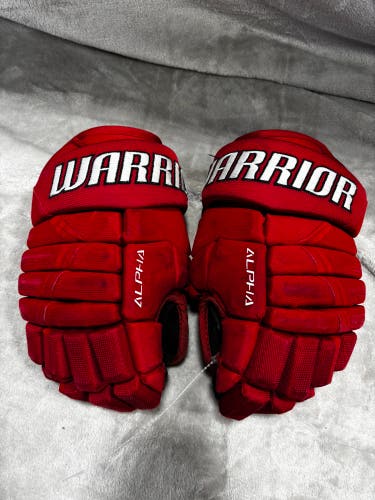 Red Junior Warrior Alpha DX3 Gloves 11" (Used)