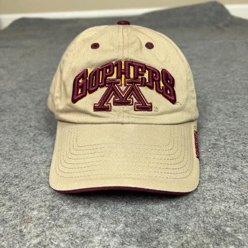 Minnesota Gophers Men Hat Strap Back Beige Maroon Cap College Football NCAA Dad