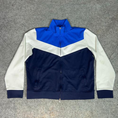 Lauren Ralph Lauren Womens Jacket Extra Large Blue White Track Training Active