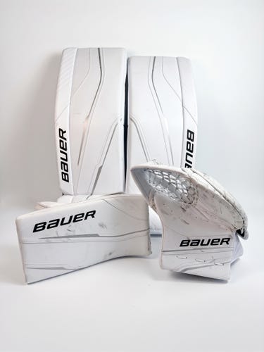 Used Senior Large (35") Bauer GSX Goalie Full Set - White