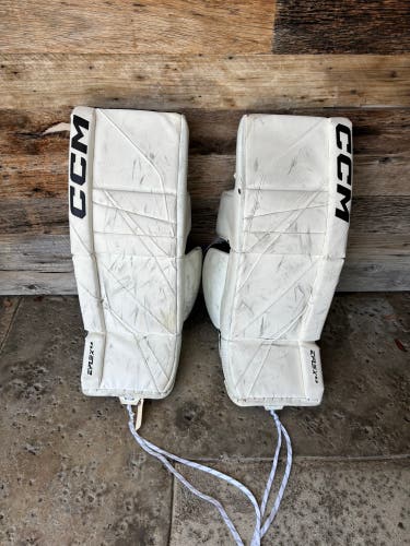 White 31" Intermediate CCM EFlex 6.9 Goalie Leg Pads