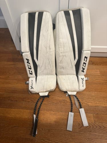 CCM YFlex 24” Youth Goalie Leg Pads – Great Starter Set + New Toe Straps