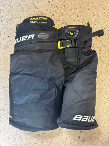 Black Junior Small Bauer Supreme Mach Hockey Pants (Used)