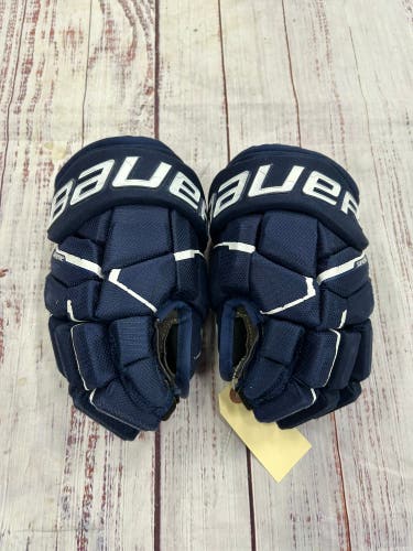 Blue Junior Bauer Supreme M5 Pro Gloves 11" (Used)