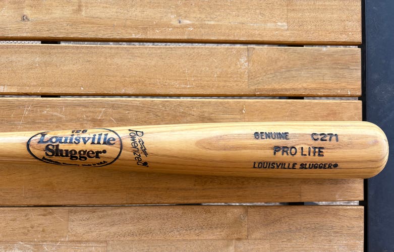 1999 Louisville Slugger Y2K C271 Ash Bat (-5) 27 oz 32" (Used) No cracks. Cage ready.