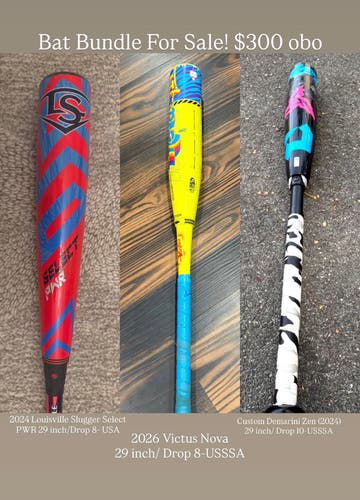 2026 Victus Nova Lit Composite USSSA Certified Bat (-8) 21 oz 29" (Used)
