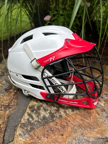 Cascade CPV-R White Red Youth Lacrosse Helmet CPVR