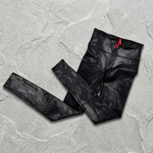 Spanx Faux Leather Leggings Black S Night Luxe Rockstar Girlfriend Baddie