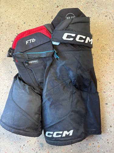 Black Senior Small CCM JetSpeed FT6 Hockey Pants (Used)