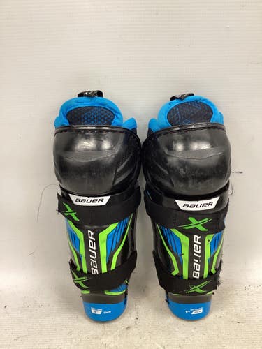 Used Bauer X SHINGUARDS Youth Shin Guards Black 9" 11851-S000052720