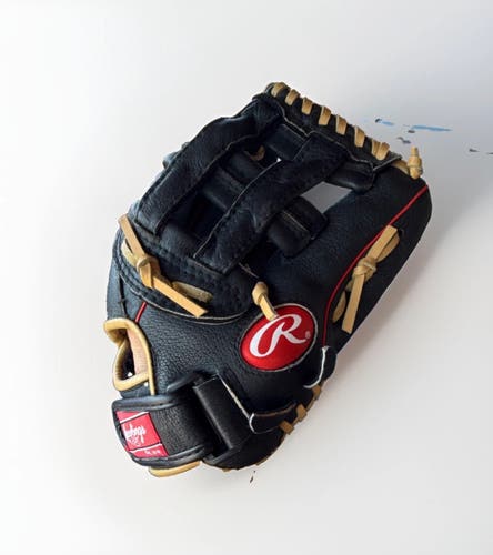 Rawlings Highlight H115B 11.5" Right Throw Leather Glove Black/Tan/Red