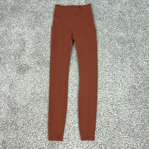 Lululemon Pants Women 2 Orange Invigorate Tight High Rise Leggings Running Yoga