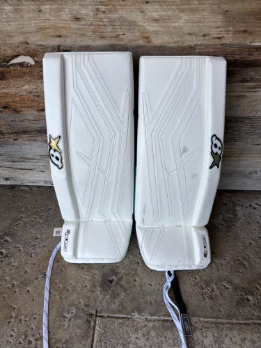 White 30" Intermediate Brian's Iconik X Goalie Leg Pads