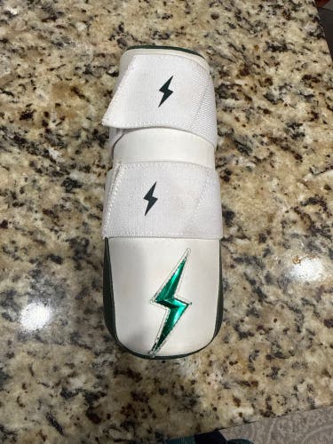 White and Green 9” Senior Elbow Protection (Used)