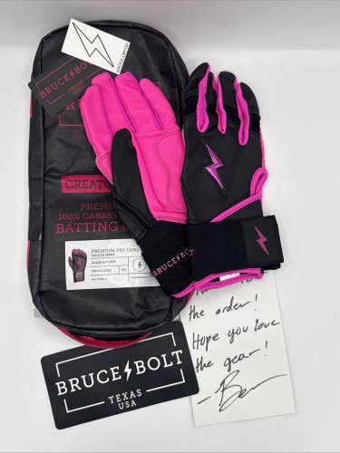 Bruce Bolt Creator Series Premium Pro Long Cuff Youth Lg Pink Read