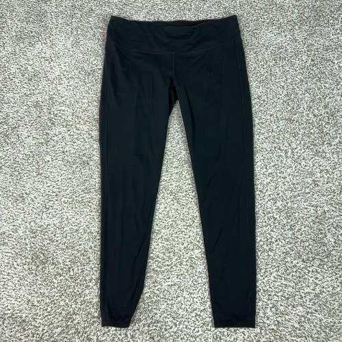 Athleta Pants Womens Large Black Ankle Leggings Supplex Nylon Yoga Gym Workout