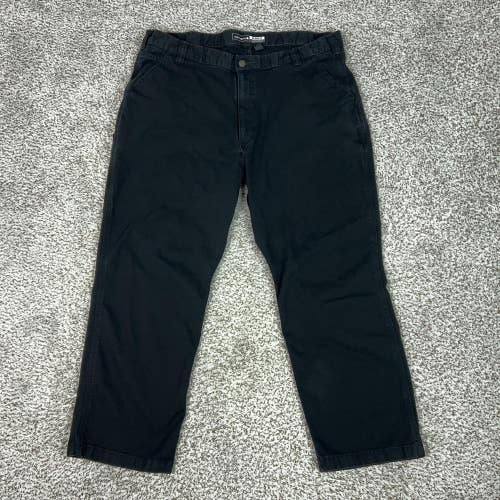 Carhartt Pants Mens 42x30 Black Canvas Carpenter Workwear Relaxed Fit Stretch