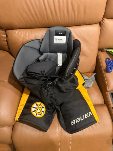 Boston bruins game worn winter class Men's Senior Medium Bauer Vapor Pro Hockey Pants Pro Stock (Use
