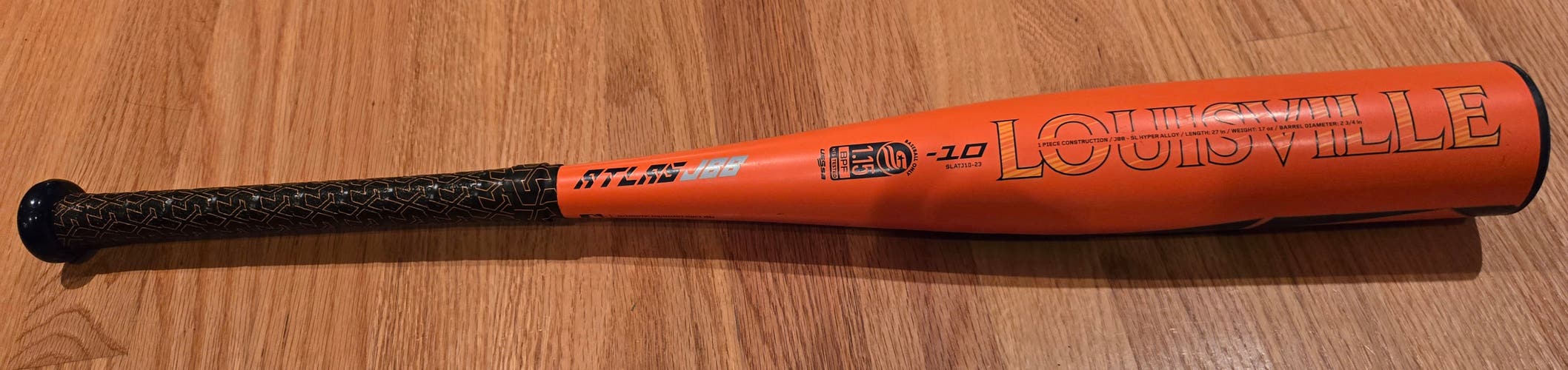 2023 Louisville Slugger Atlas Alloy USSSA Certified Bat (-10) 17 oz 27"