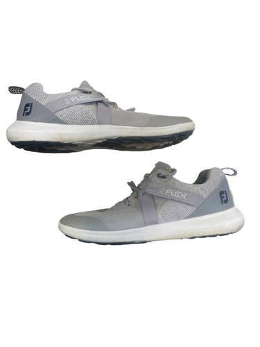 Used Foot Joy FLEX Mens Golf Shoes Grey Senior 10.5 11873-C000244214