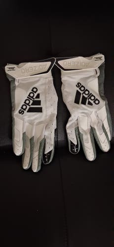 White Large Adult Adidas Adizero Gloves (New)