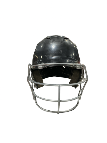 Used Under Armour 6.5-7 3/4 BLK HELMET Batting Helmet w/Mask Black One Size 11834-S000057349