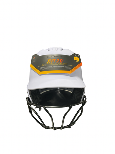 Used Evoshield WHITE EVOSHIELD W/ MASK Batting Helmet w/Mask White M/L 11834-S000057282