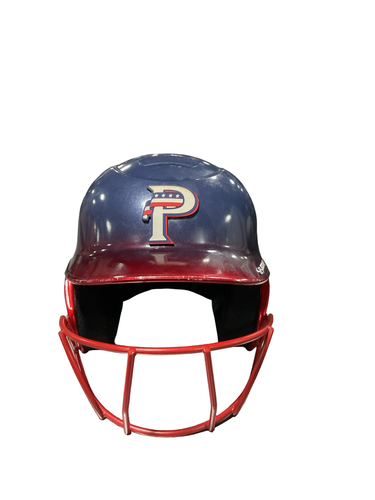 Used BoomBah RED/BLUE 6 1/4-7 HELMET Batting Helmet w/Mask Navy Blue One Size 11834-S000057264