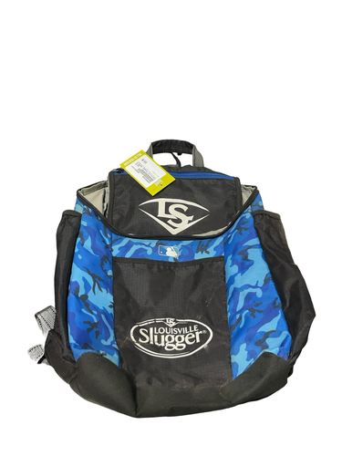 Used Louisville Slugger BLACK/BLUE BACKPACK BB/SB Player Carry Bag Black 11834-S000057226