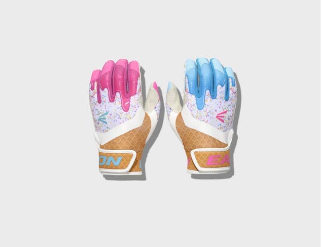 New EASTON SUGAR PINK/BLUE TBALL WALK OFF ETHOS BATTING GLOVES 11834-EASE00752520