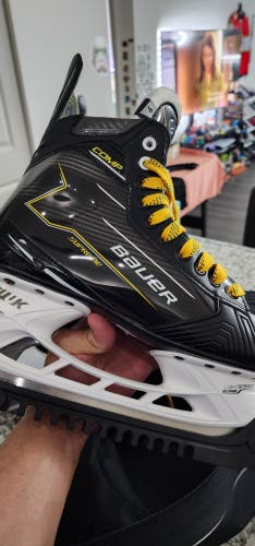 Black/Yellow 2024 Bauer Supreme Comp Hockey Skates Extra Wide Width 9 (Used)
