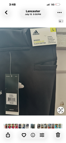 Black Women's Medium/Large Adult Adidas Game Pants (New)