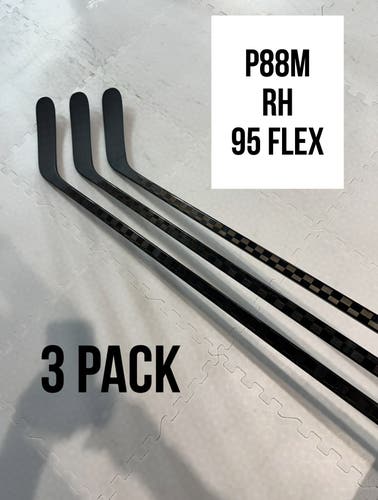 Senior(3x)Right P88M 95 Flex 69”ProBlackStock™ Unbranded Blackouts Pro Stock Nexus Hockey Sticks