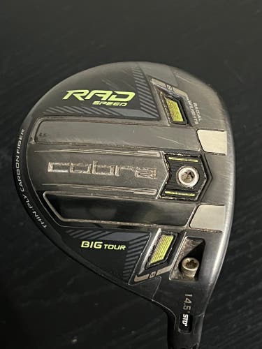 Cobra Rad Speed Big Tour 3W 14.5* Fujikura Motore X F3 6R 60g R Flex W/ HC 42.5"