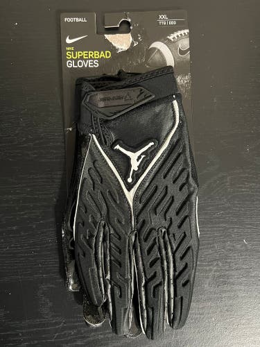 Nike Jordan Superbad 6.0 Adult Padded Football Receiver Gloves Men's Size XXL