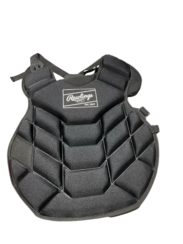 Used Rawlings BLACK CHEST PROTECTOR Catchers Chest Protector Black Adult 11834-S000057124