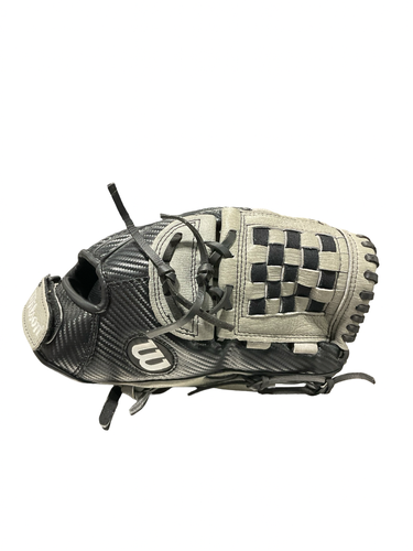 Used Wilson A360 BLK/GREY GLOVE RH Throw Fastpitch Gloves Black And Grey 12 1/2" 11834-S000057155